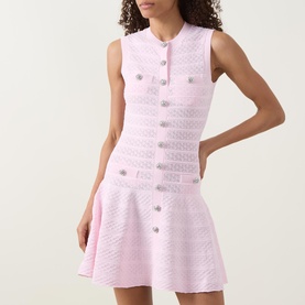Pointelle Diamante Mini Dress
