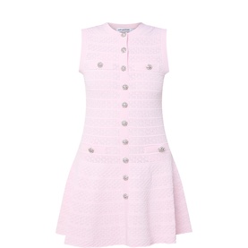 Pointelle Diamante Mini Dress