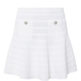 Pointelle Skater Mini Skirt