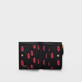 Small Saffiano Leather Flap Wallet