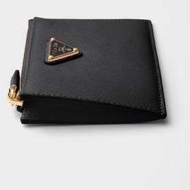 Small Saffiano Leather Flap Wallet