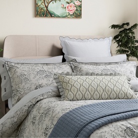 Elena Duvet Set Grey/Green