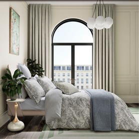 Elena Duvet Set Grey/Green