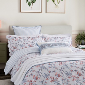 Seren Duvet Set Denim Blue/Pink