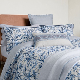 Este Square Pillowcase Pair Indigo