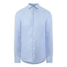 Solid Dobby Single-Cuff Shirt