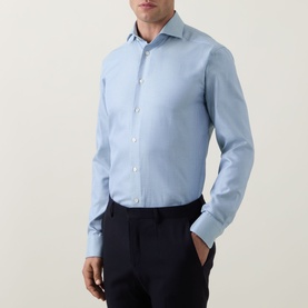 Solid Dobby Single-Cuff Shirt