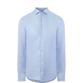 Solid Dobby Single-Cuff Shirt