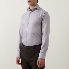 Solid Dobby Single-Cuff Shirt