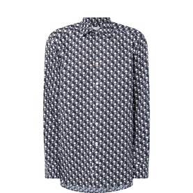 Geometric Print Single-Cuff Shirt