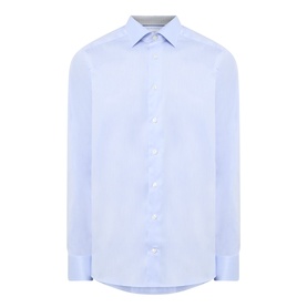 Eton Single Cuff Slim formal shirt in light blue, 100% cotton, with classic collar and single button cuffs