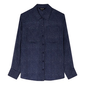 Grid Check Sheer Casual Shirt