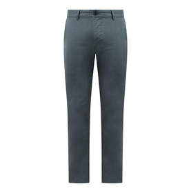 Hugo Boss Orange Open Green cotton chino trousers with belt loops, zip fly, and slim tapered leg