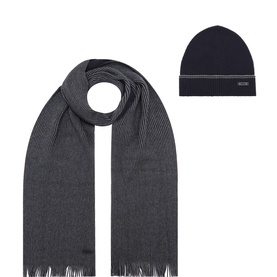 Fortuno Logo Badge Beanie Hat & Scarf Gift Set