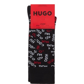 Two-Pack Tape Logo Crew Socks
