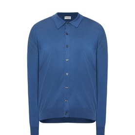 Tibor Fine Knit Polo Cardigan