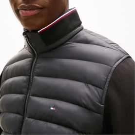 Flag Logo Quilted Zip Sweatshirt