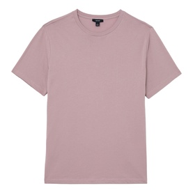 Reiss dusty rose crew neck T-shirt with short sleeves and clean minimal design, flat product shot