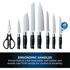 StaySharp Knife Block with Integrated Sharpener 14 Piece Set