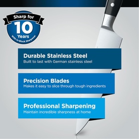 StaySharp Knife Block with Integrated Sharpener 14 Piece Set
