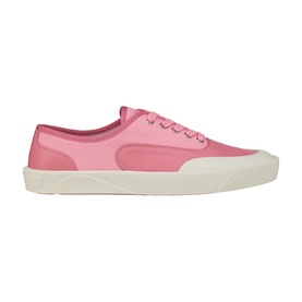 Christian Louboutin trainers in Bon Bon pink, canvas upper with tonal laces and off-white rubber sole, low-top silhouette