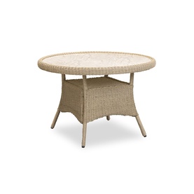 Hattie Garden Round Dining Set & Parasol Neutral