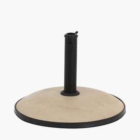 Hattie Garden Round Dining Set & Parasol Neutral