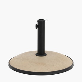 Hattie Garden Round Dining Set & Parasol Neutral