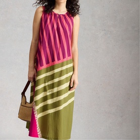 Aggie Striped Flared Dress