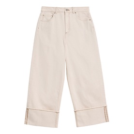 Bailey Turn-Up Straight Wide Leg Jeans