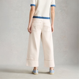 Bailey Turn-Up Straight Wide Leg Jeans