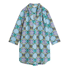Bianca Printed Button Back Linen Tunic