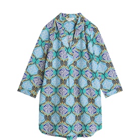 Bianca Printed Button Back Linen Tunic