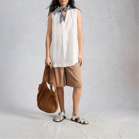 Bianca Button Back Linen Tunic