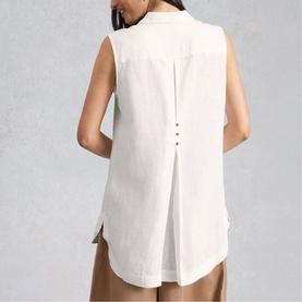 Bianca Button Back Linen Tunic