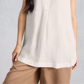 Bianca Button Back Linen Tunic