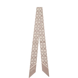 Logo Silk Skinny Scarf