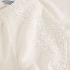 Embroidered Tie Hem T-Shirt