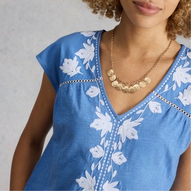 Fliss Floral Embroidery Top