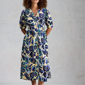 Fern Floral Flared Dress