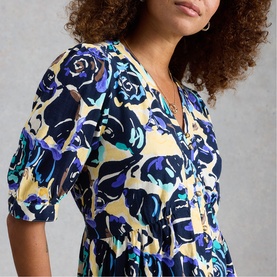 Fern Floral Flared Dress