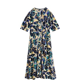 Fern Floral Flared Dress