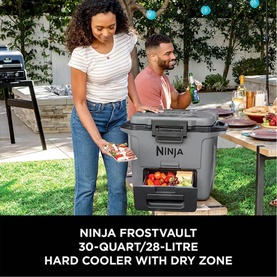 FrostVault 45QT/42L Wheeled Cooler with Dry Zone Slate Grey