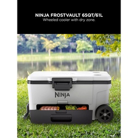 FrostVault 65QT/61L Wheeled Cooler with Dry Zone Cloud White