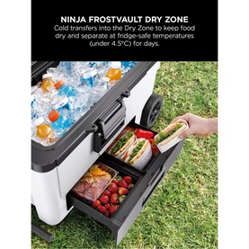 FrostVault 65QT/61L Wheeled Cooler with Dry Zone Cloud White