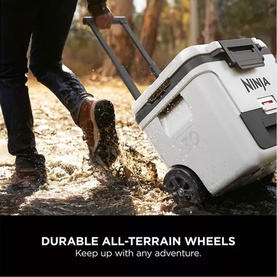 FrostVault 30QT/28L Wheeled Cooler with Dry Zone Cloud White