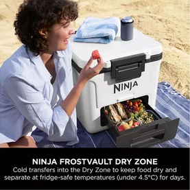 FrostVault 30QT/28L Wheeled Cooler with Dry Zone Cloud White