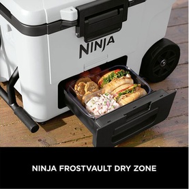 FrostVault 45QT/42L Wheeled Cooler with Dry Zone Cloud White