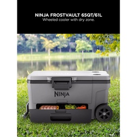 FrostVault 65QT/61L Wheeled Cooler with Dry Zone Slate Grey
