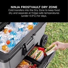FrostVault 65QT/61L Wheeled Cooler with Dry Zone Slate Grey